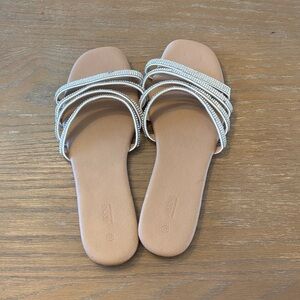Ardene Tan Sandals with Silver Accents